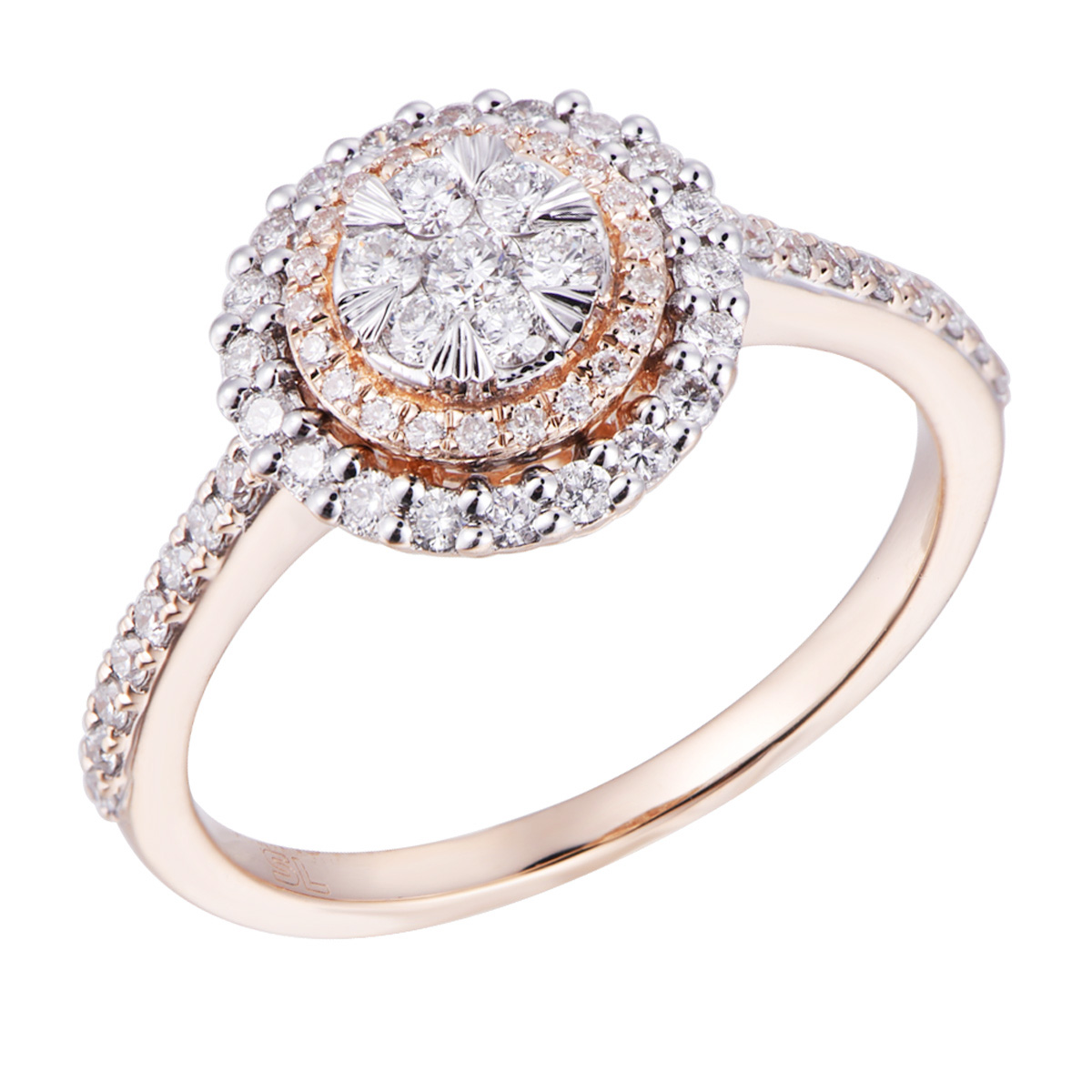 40827Q2WD4RP 14K Rose gold diamond ring