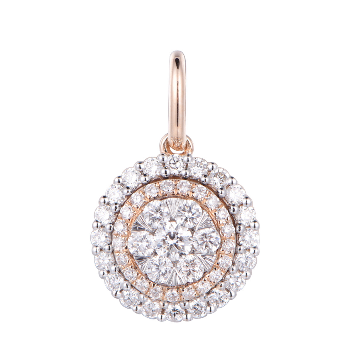 40827S1WD4RP 14K Rose gold diamond pendant