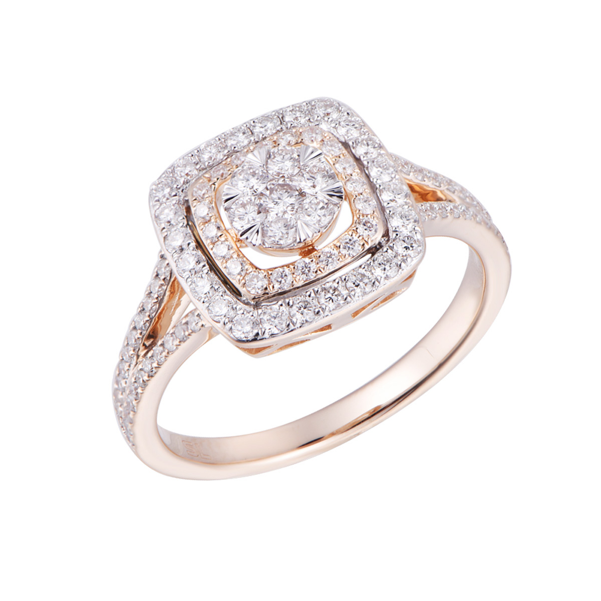 40829Q2WD4RP 14K Rose gold diamond ring