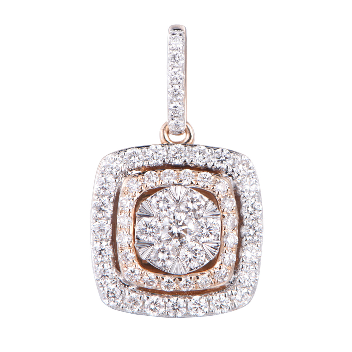 40829S1WD4RP 14K Rose gold diamond pendant