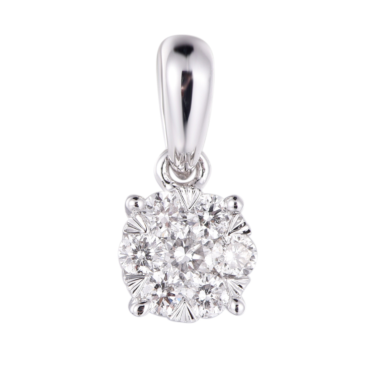 41928S 14K white gold diamond pendant