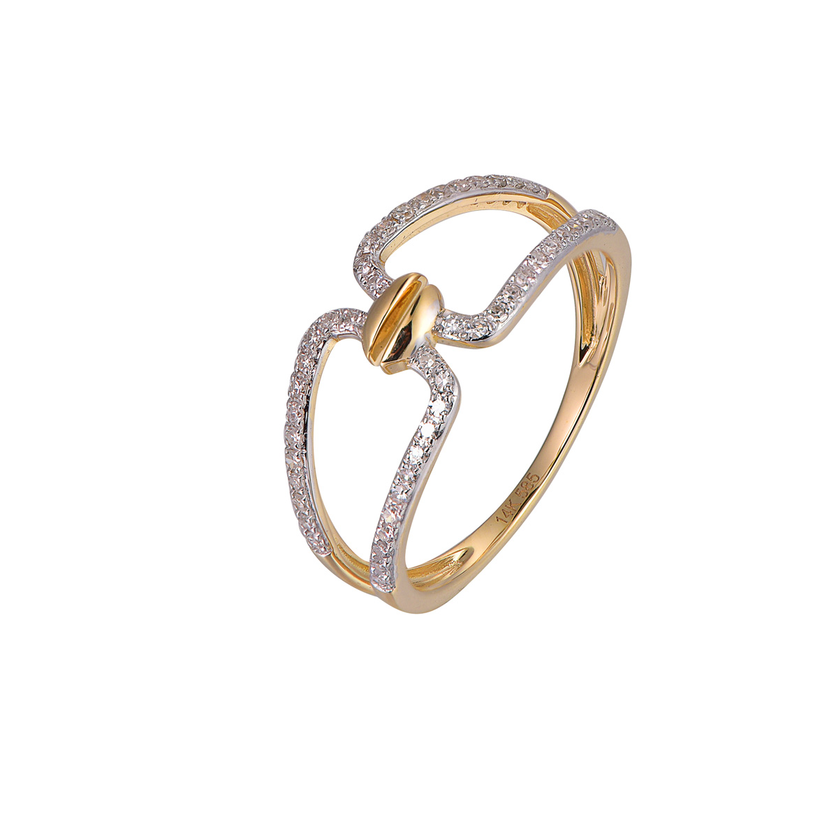 74537R  
14K Yellow gold diamond ring