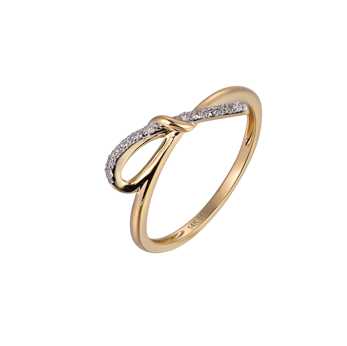 74580Q 14K Yellow gold diamond ring