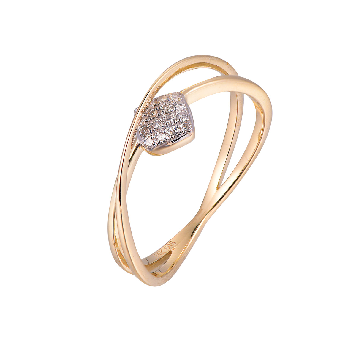 74638R 14K Yellow gold diamond ring
