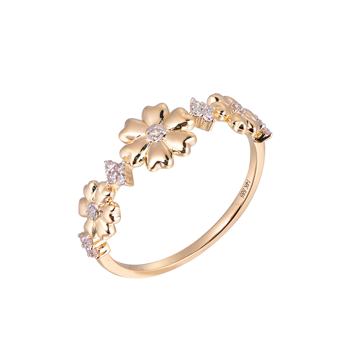 74656Q 14K Yellow gold diamond ring