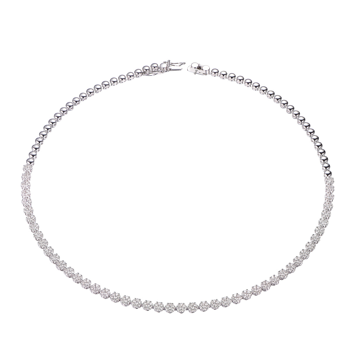 AM26110U 18K white gold diamond necklace