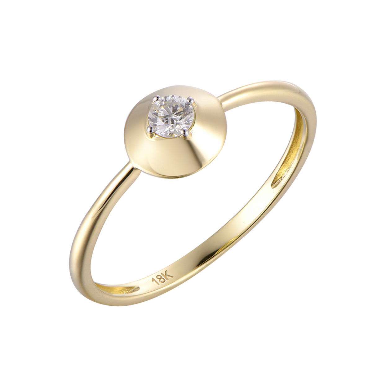 DI42380Q 18K yellow gold diamond ring