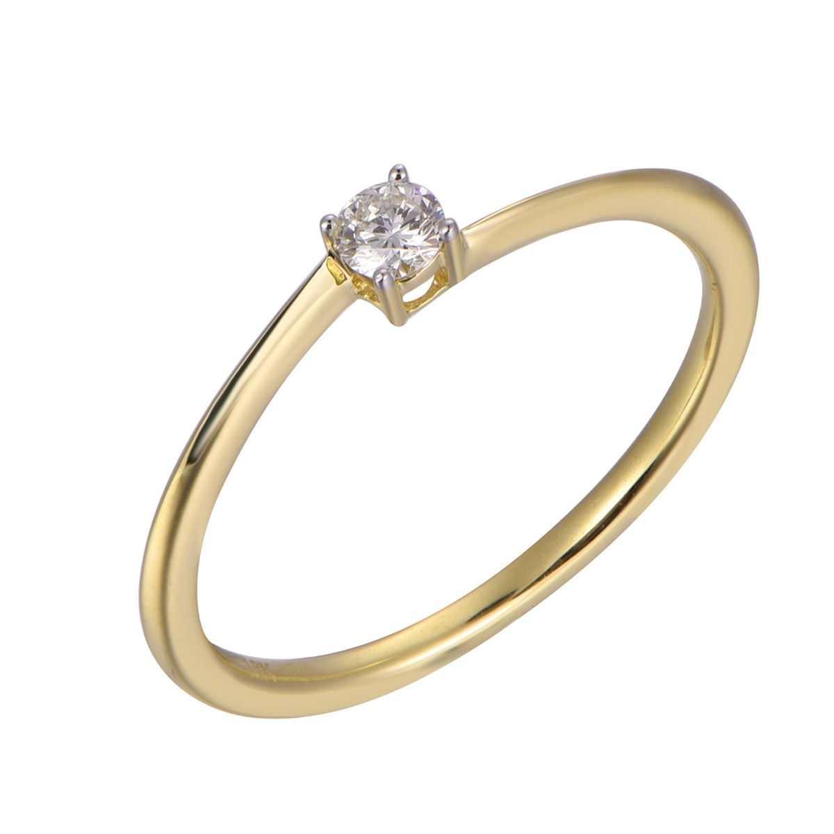 DI42454R 18K yellow gold diamond ring
