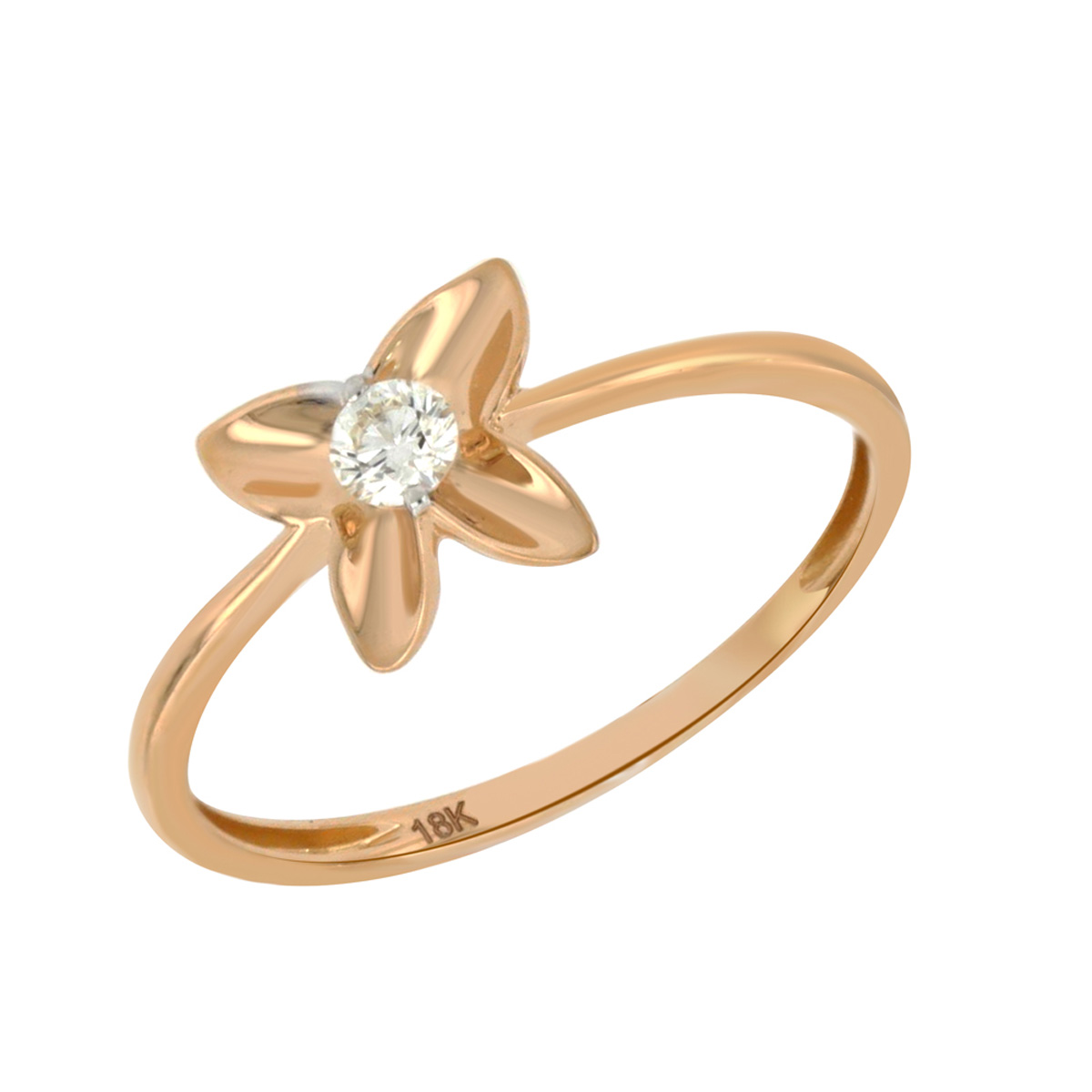 DI42502Q 18K rose gold diamond ring