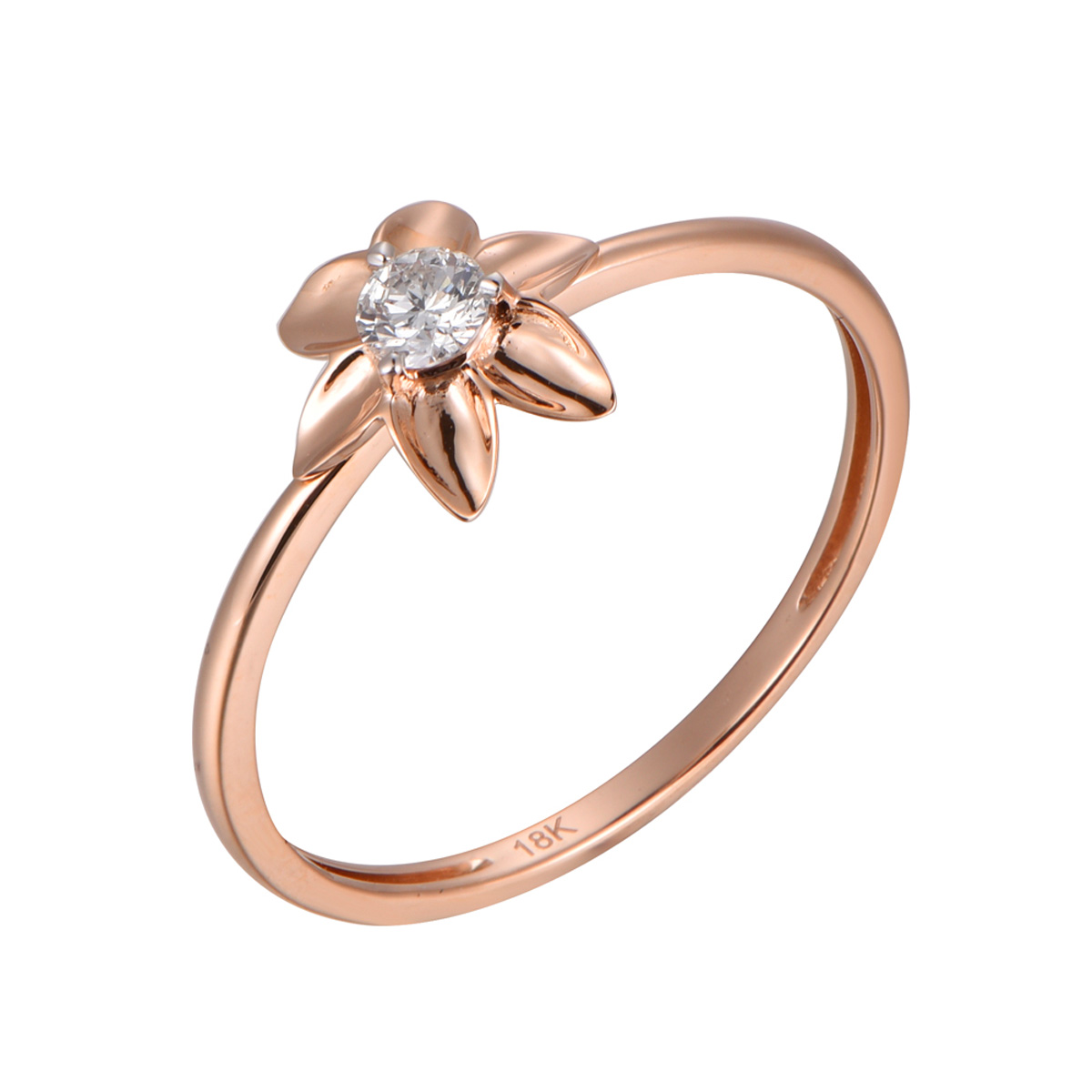 DI42514Q 18K rose gold diamond ring