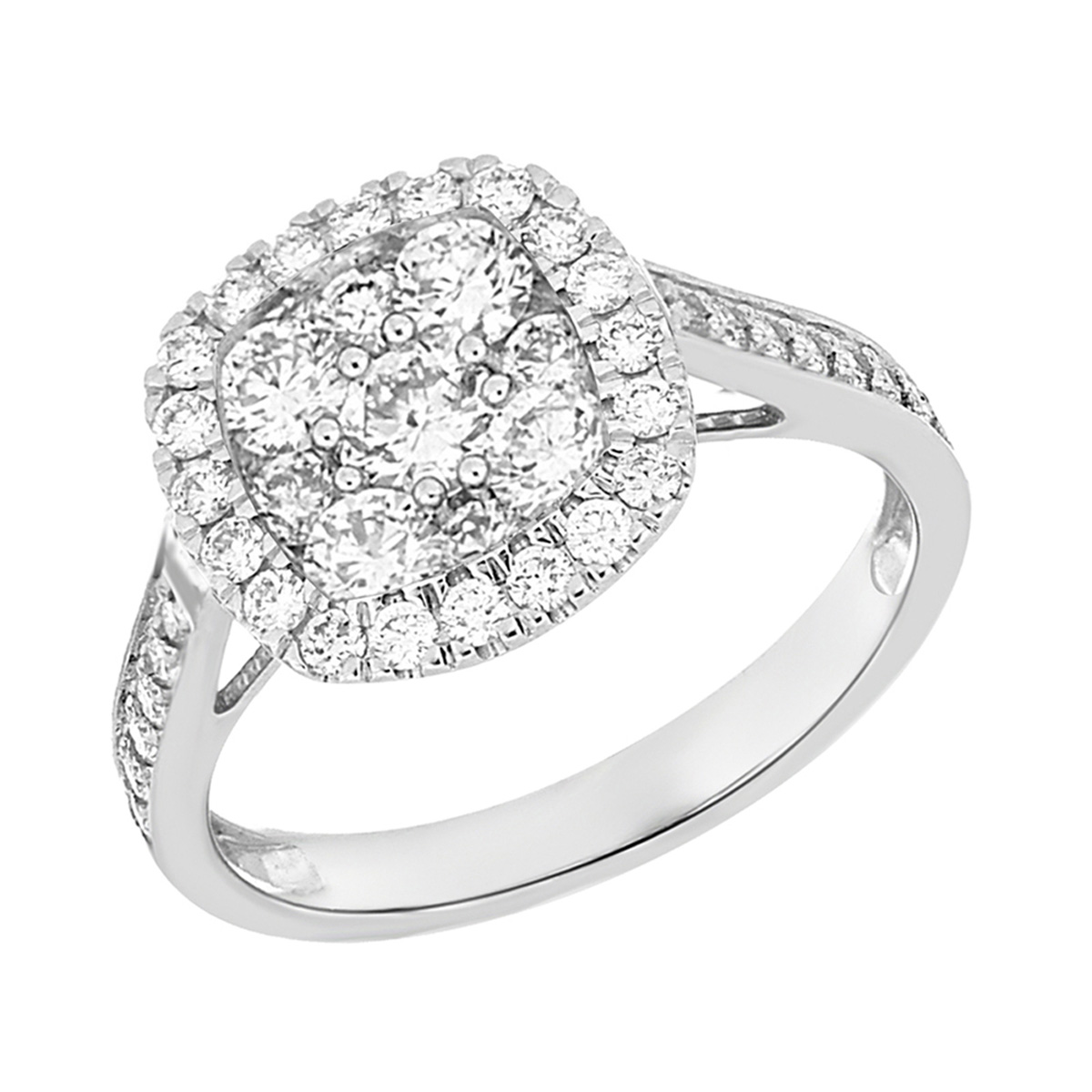 FI52148QWD4WN 14K white gold diamond ring