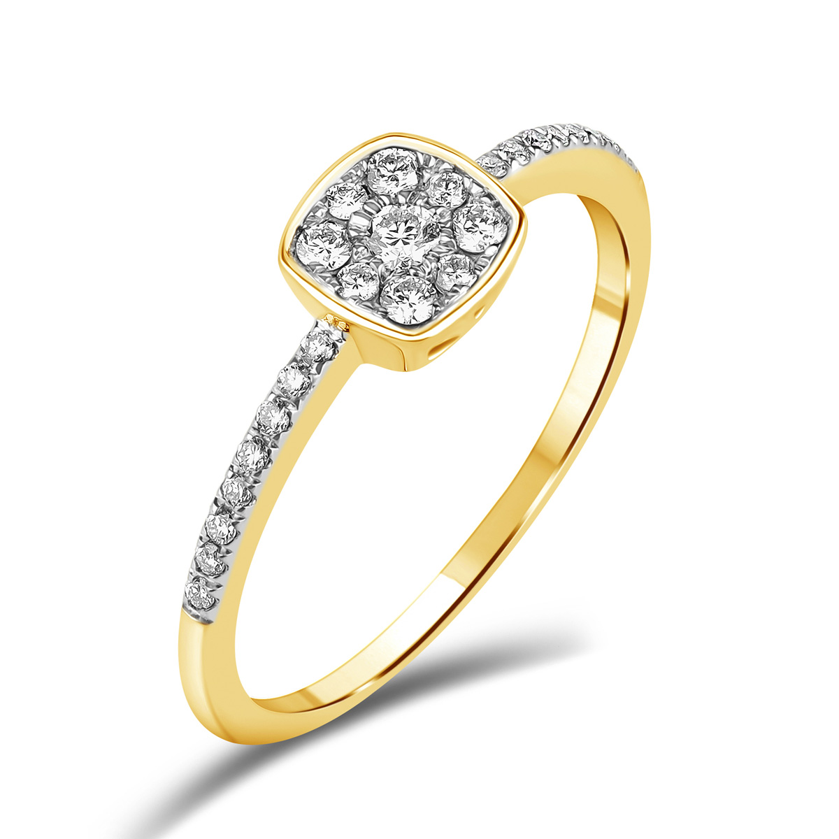 HE52453RWD4YN
 14k yellow gold diamond ring
