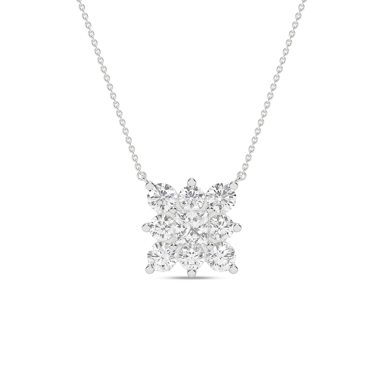 HE52809UWD4WN
14K white gold diamond necklace