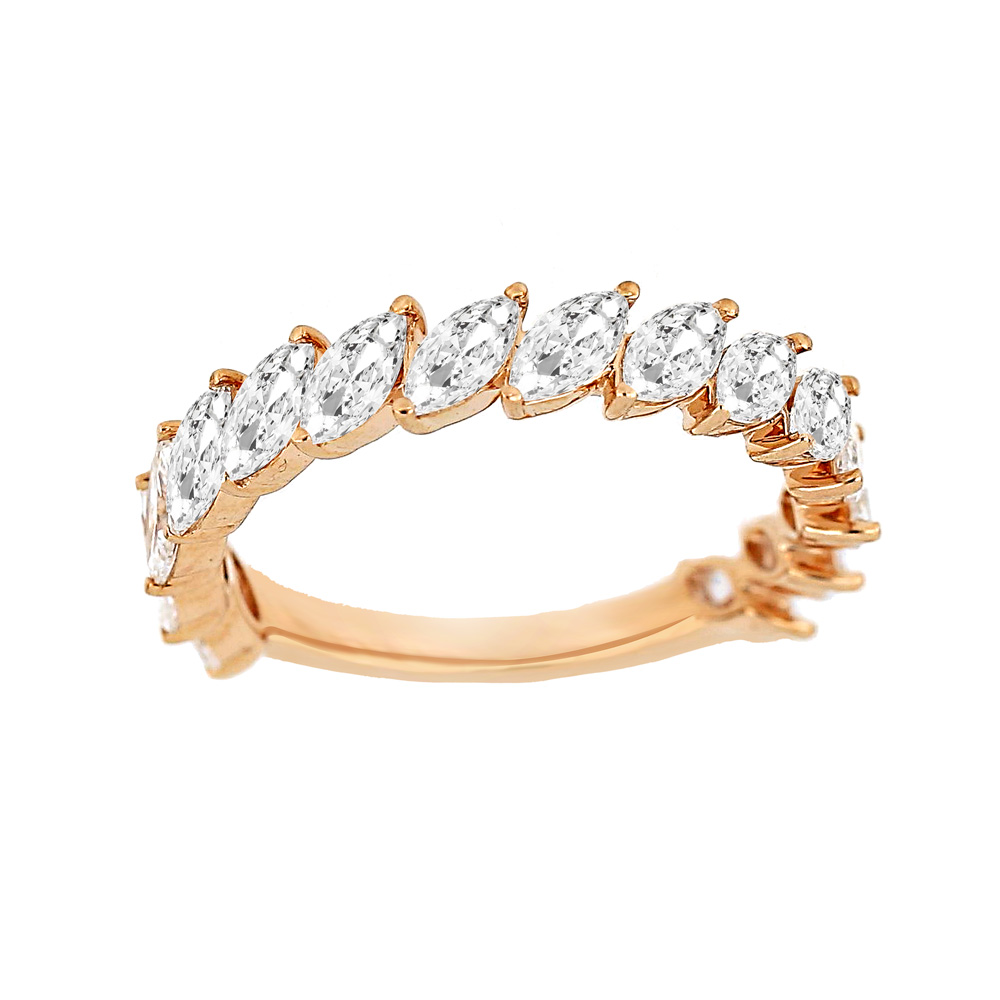 KC52970R4RLG 14K rose gold marquise diamond ring