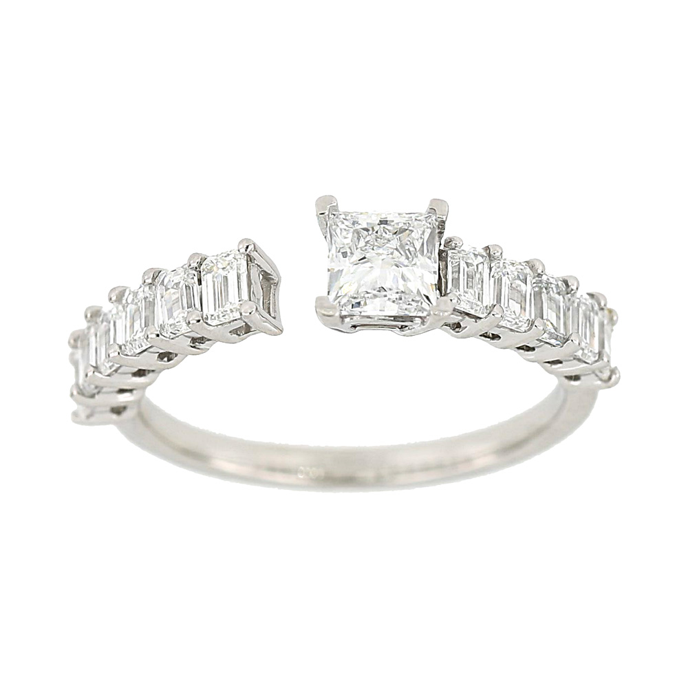 KC53000R4WLG 14K rose gold princess diamond ring