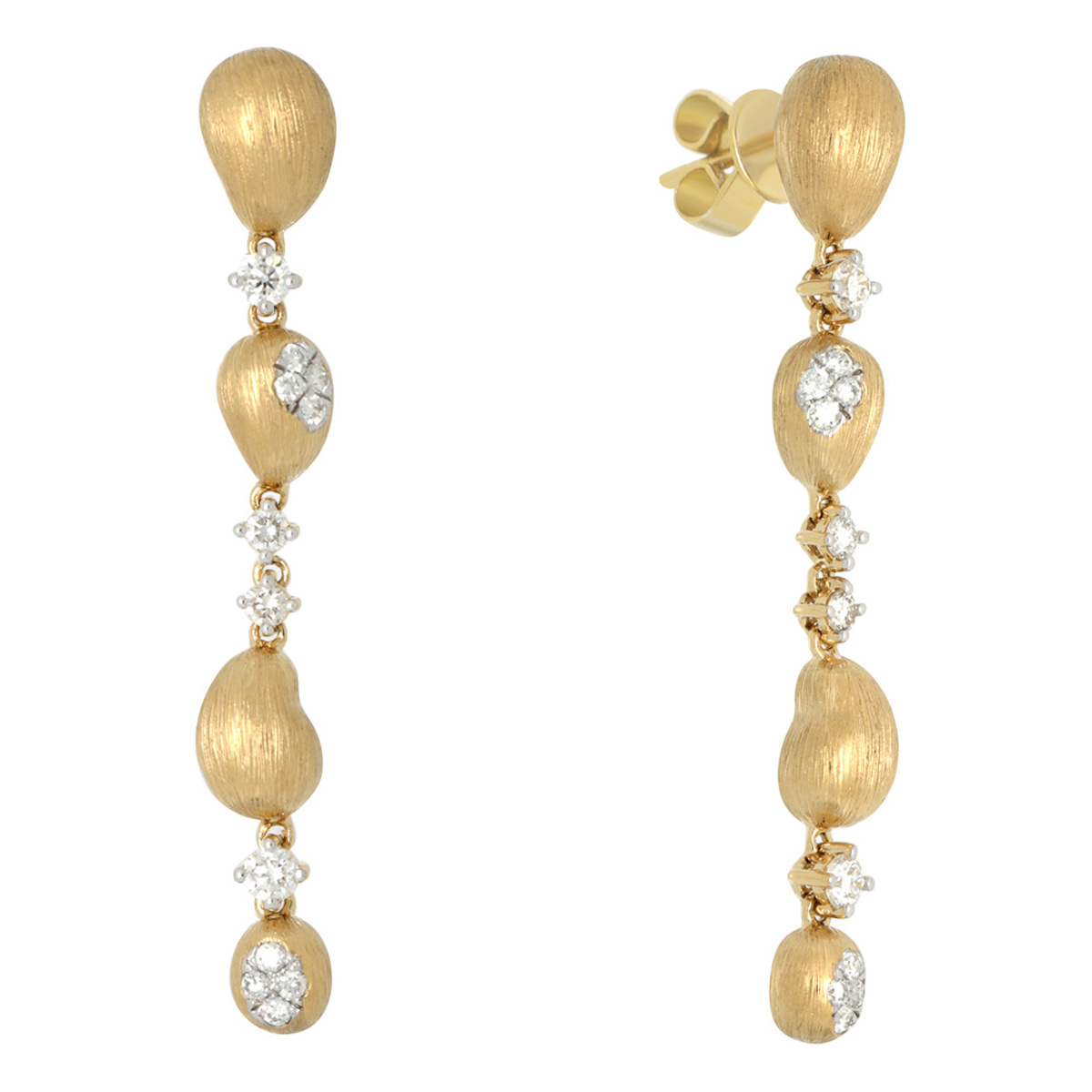 SD25072E 18K yellow gold diamond earrings