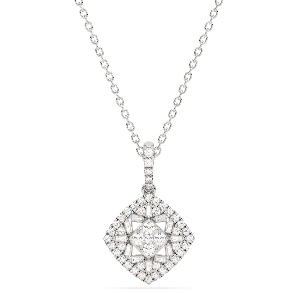 FI53218SWD4WN 14K White Gold Diamond Necklace