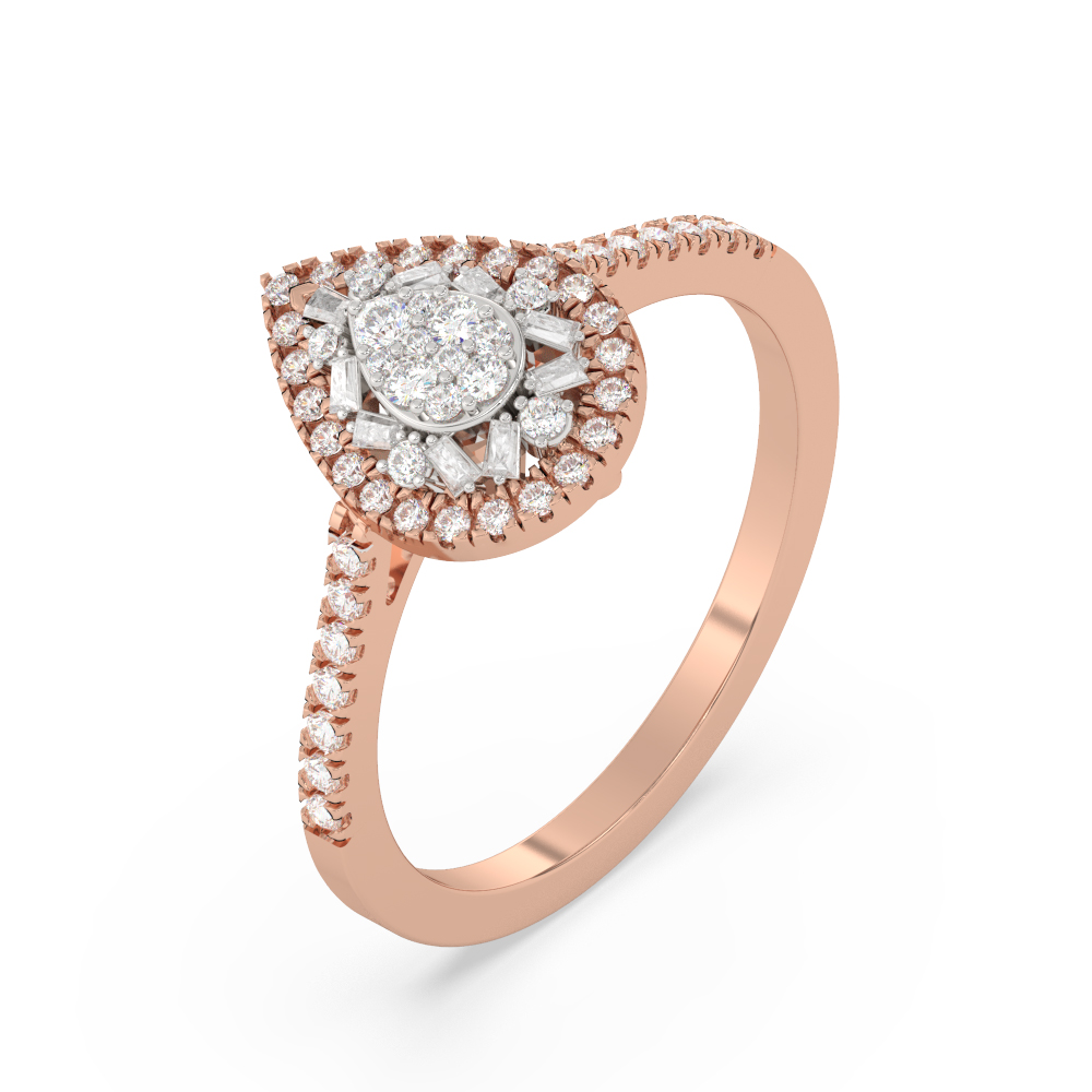 FI53220QWD4GN 14K Rose Gold Diamond Ring