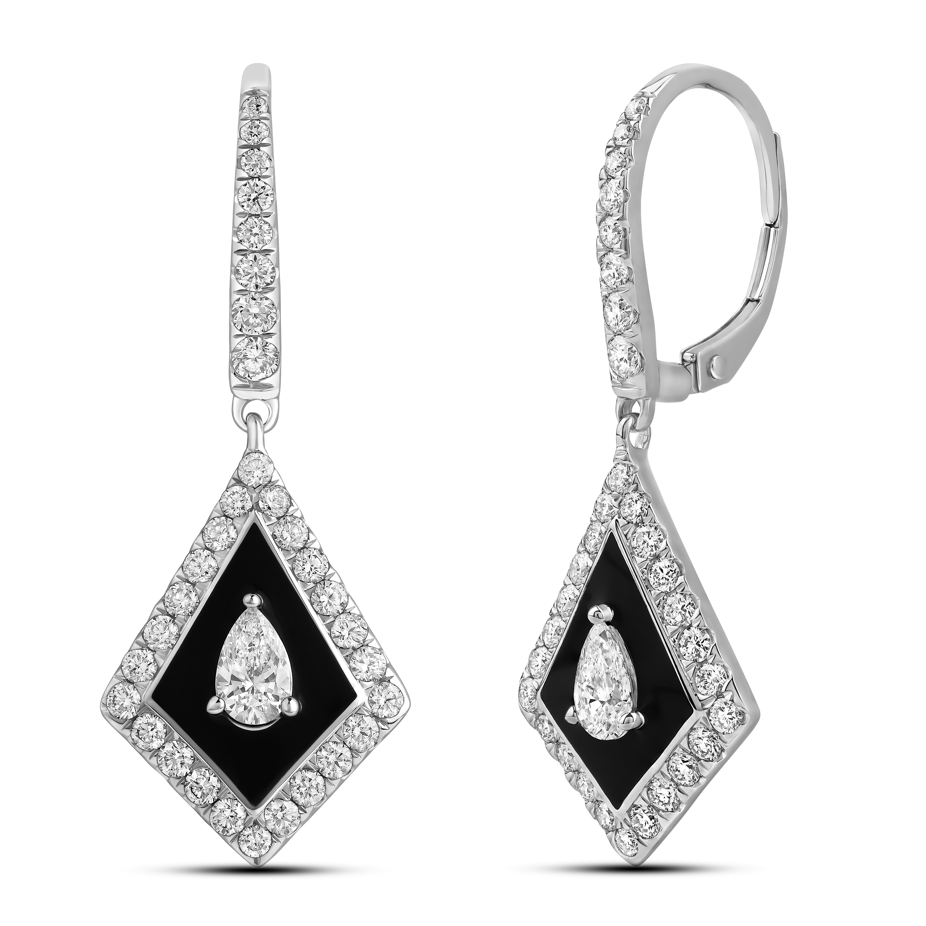 HE53184W4WLG 14K white gold pear diamonds earrings