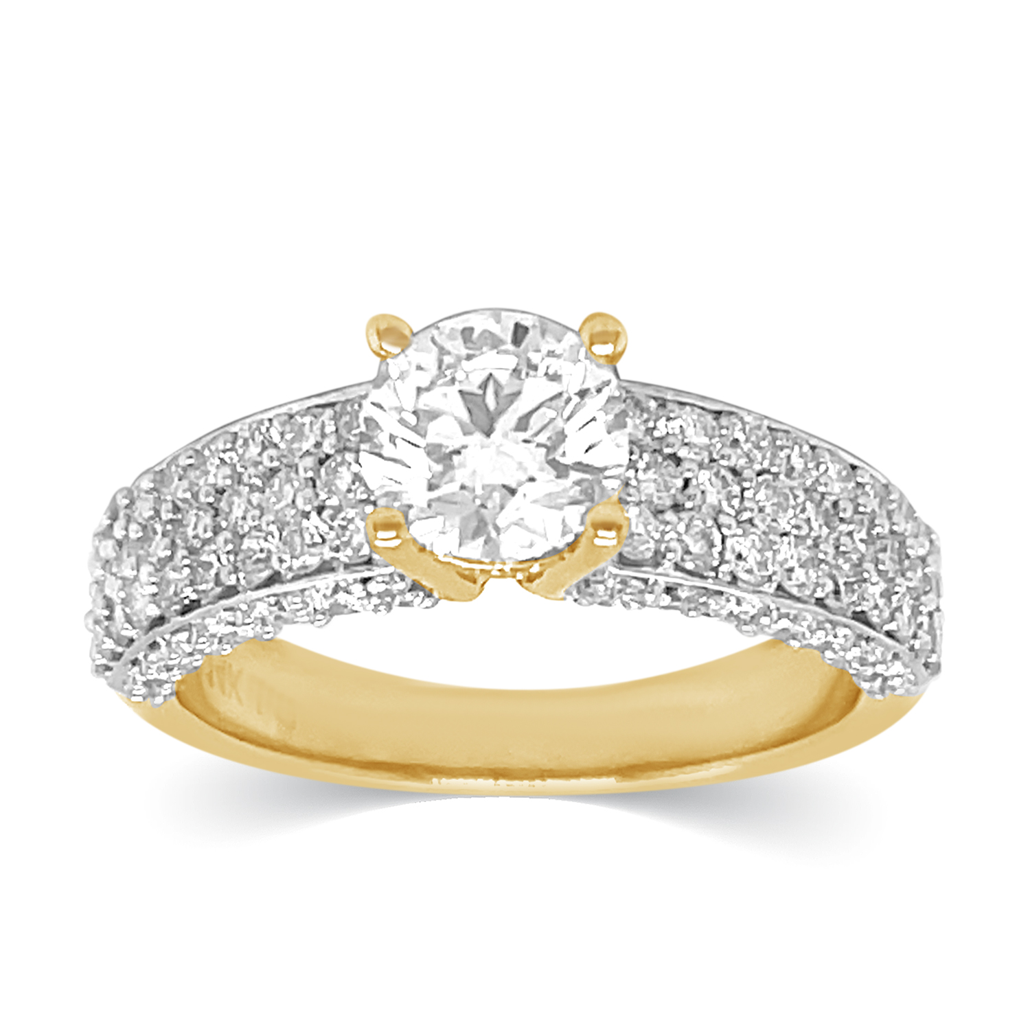 KA53281R4YLG 14K yellow gold diamond ring