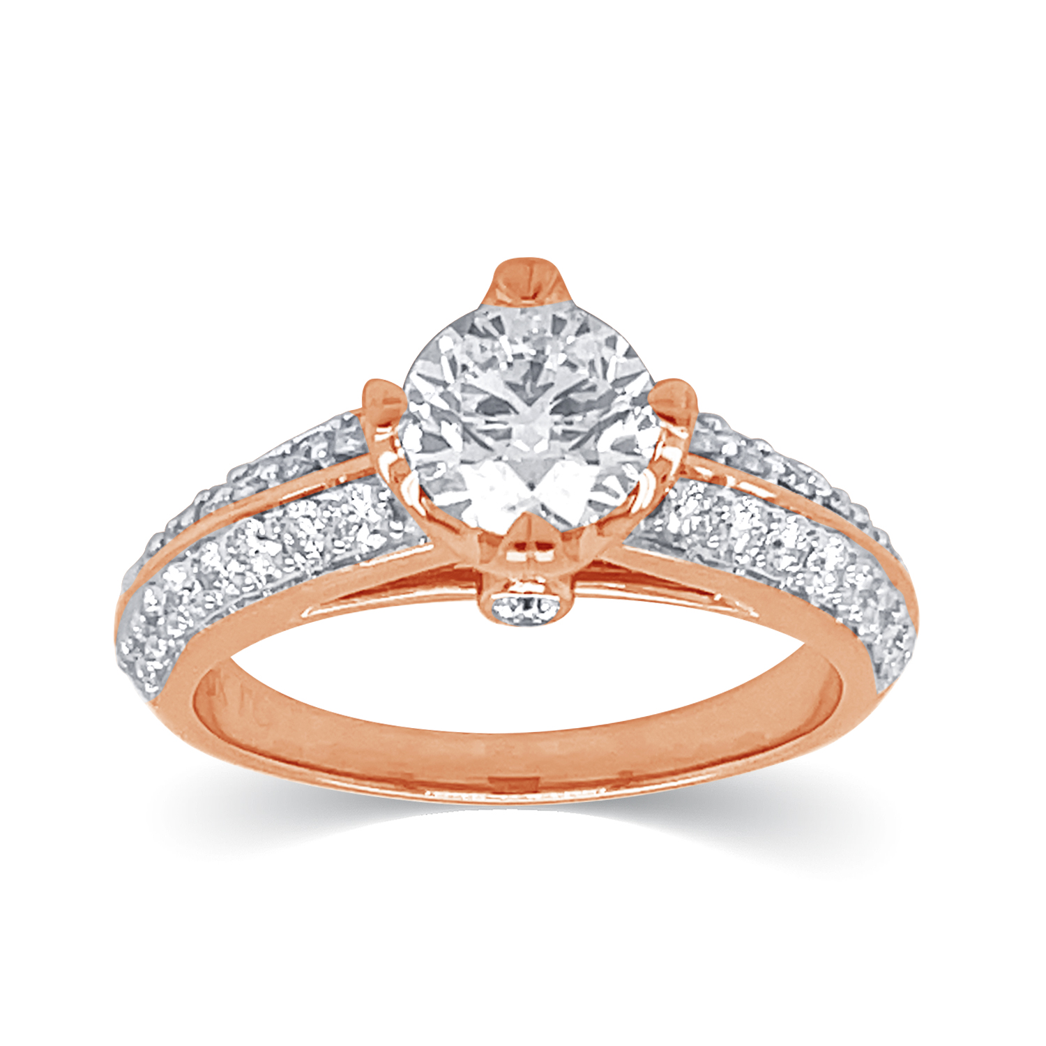 KA53284R4RLG 14K rose gold diamond ring