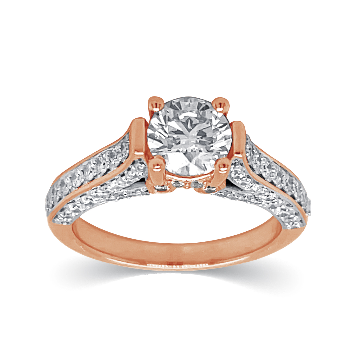 KA53286R4RLG 14K rose gold diamond ring