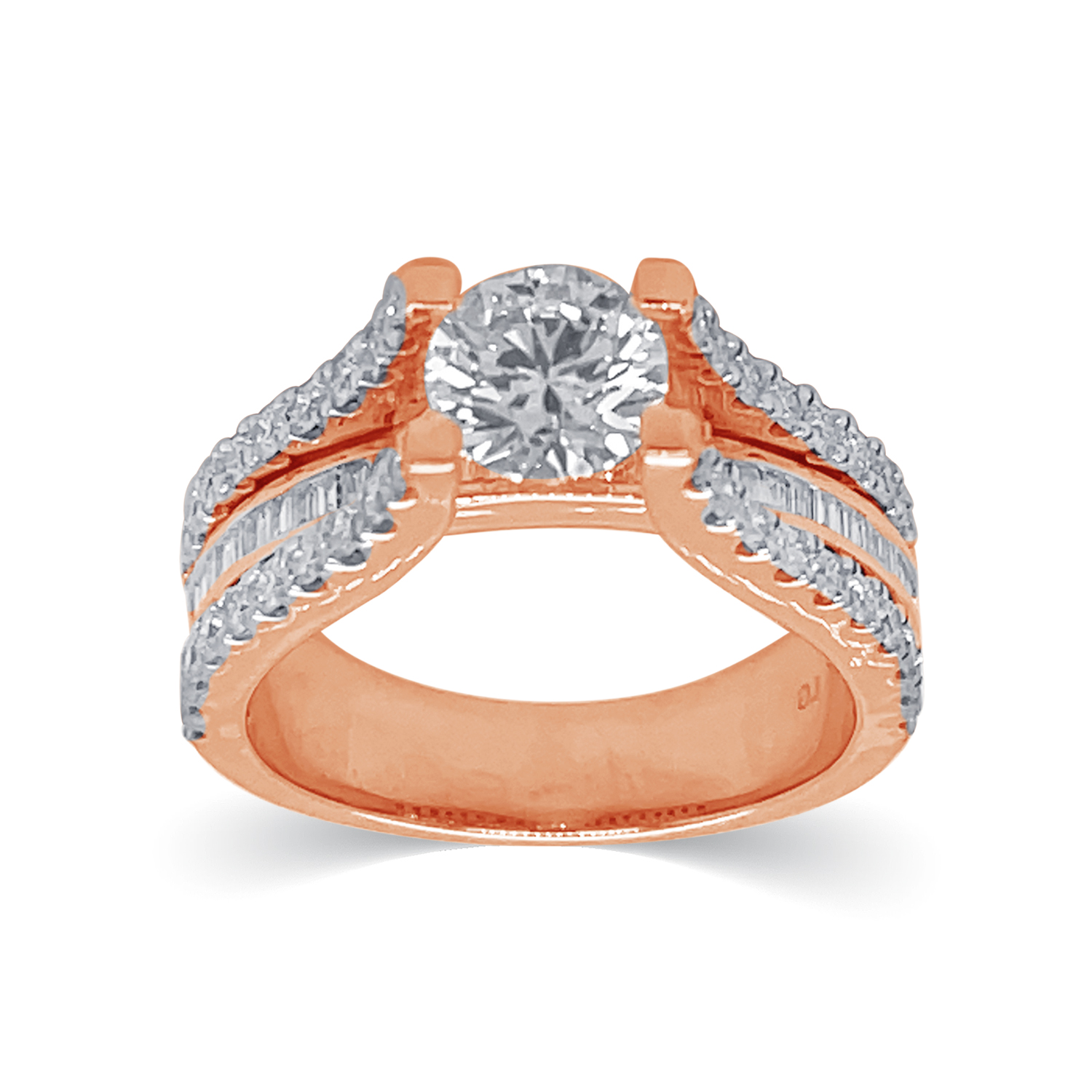 KA53288R4RLG 14K rose gold diamond ring