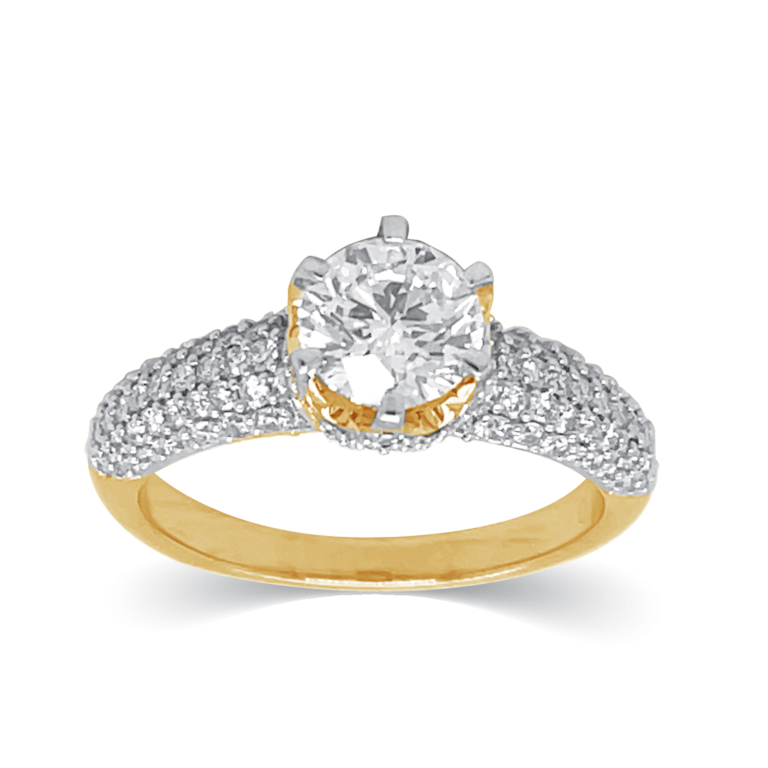 KA53290R4YLG 14K yellow gold diamond ring