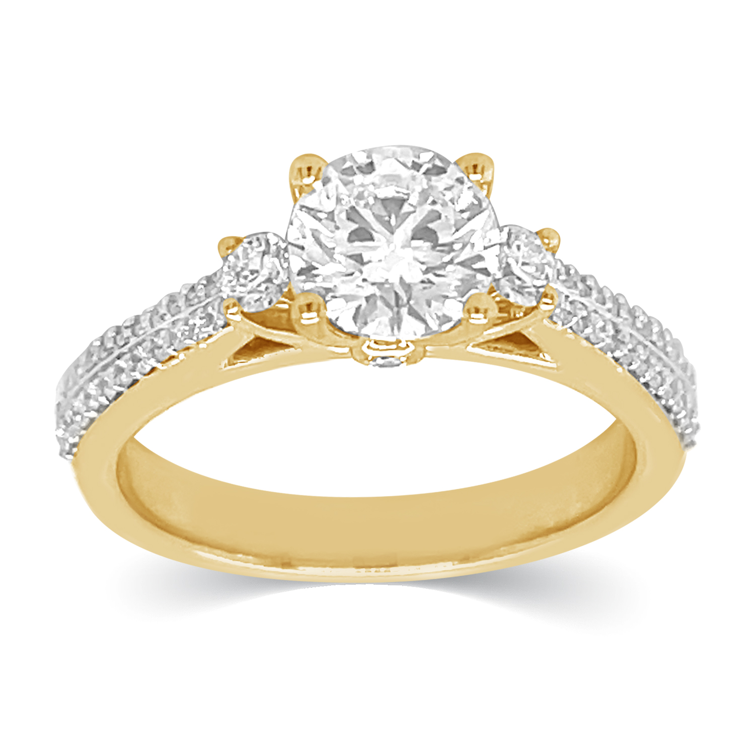 KA53294R4YLG 14K yellow gold diamond ring