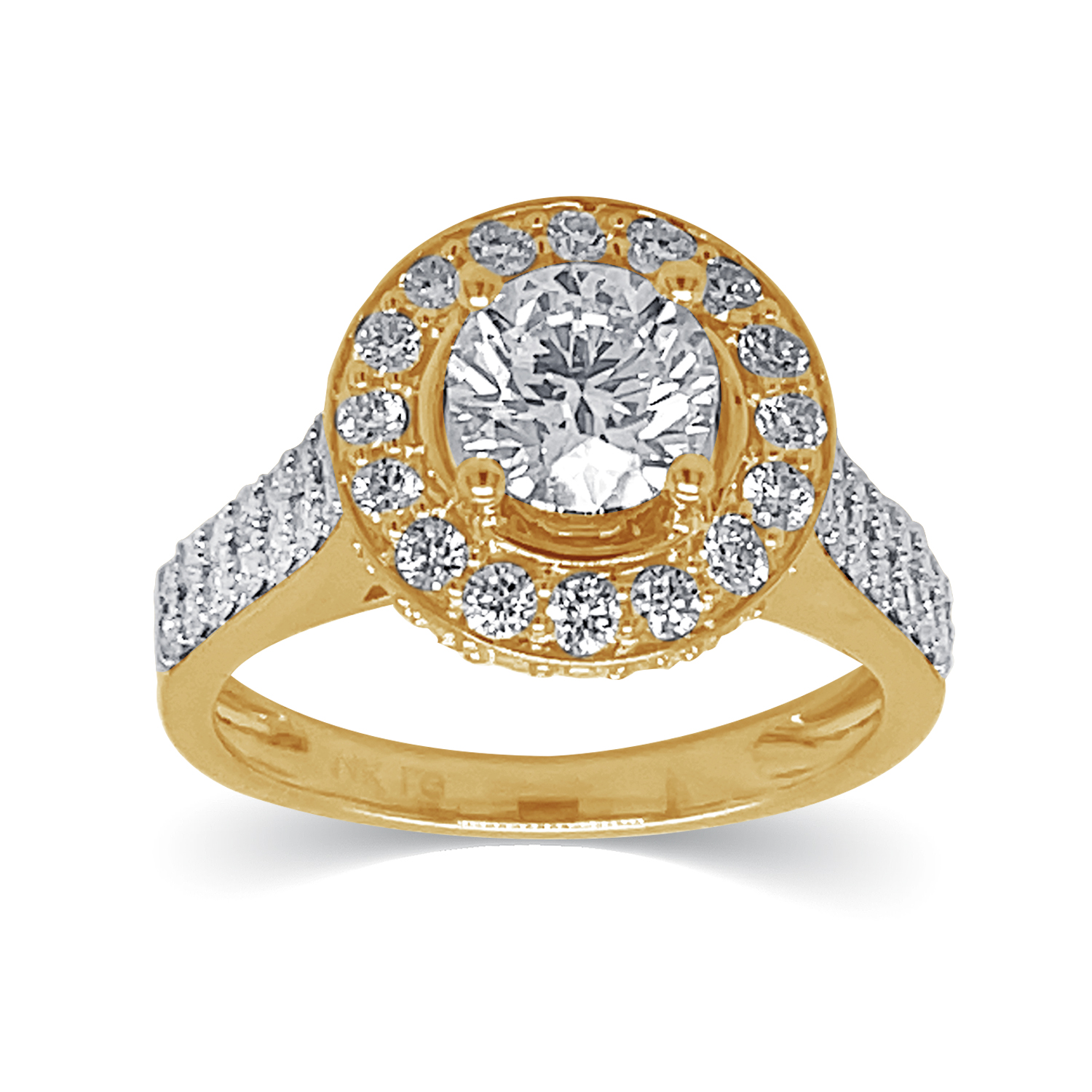KA53298R4YLG 14K yellow gold diamond ring