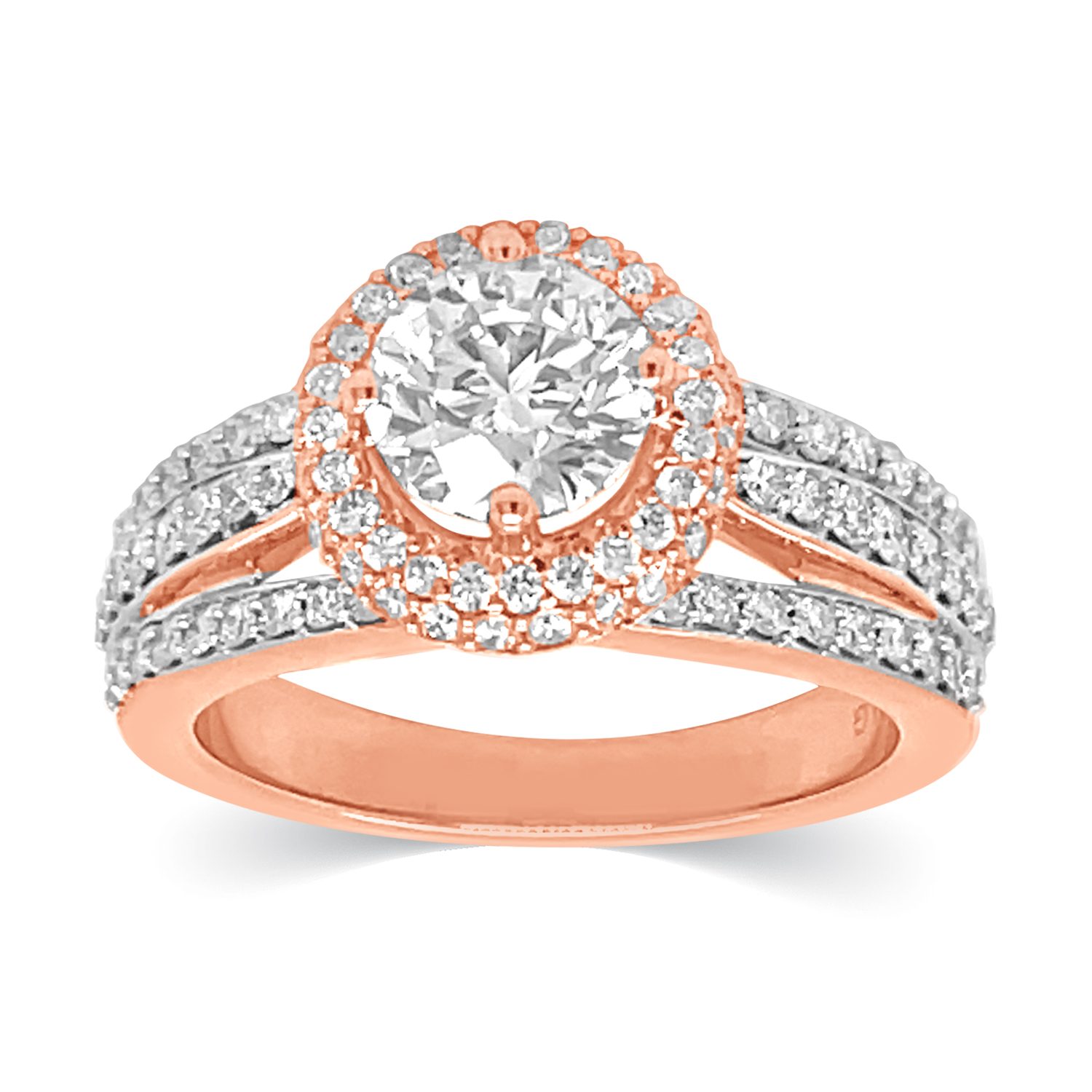 KA53300R4RLG 14K rose gold diamond ring