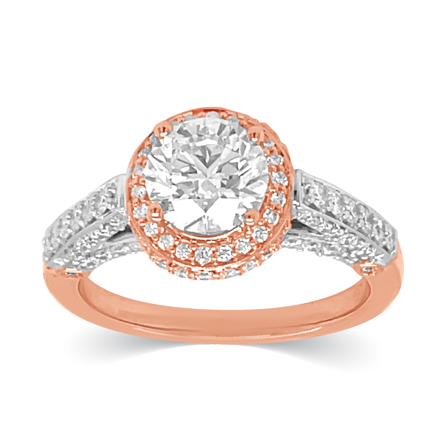 KA53301R4RLG 14K rose gold diamond ring