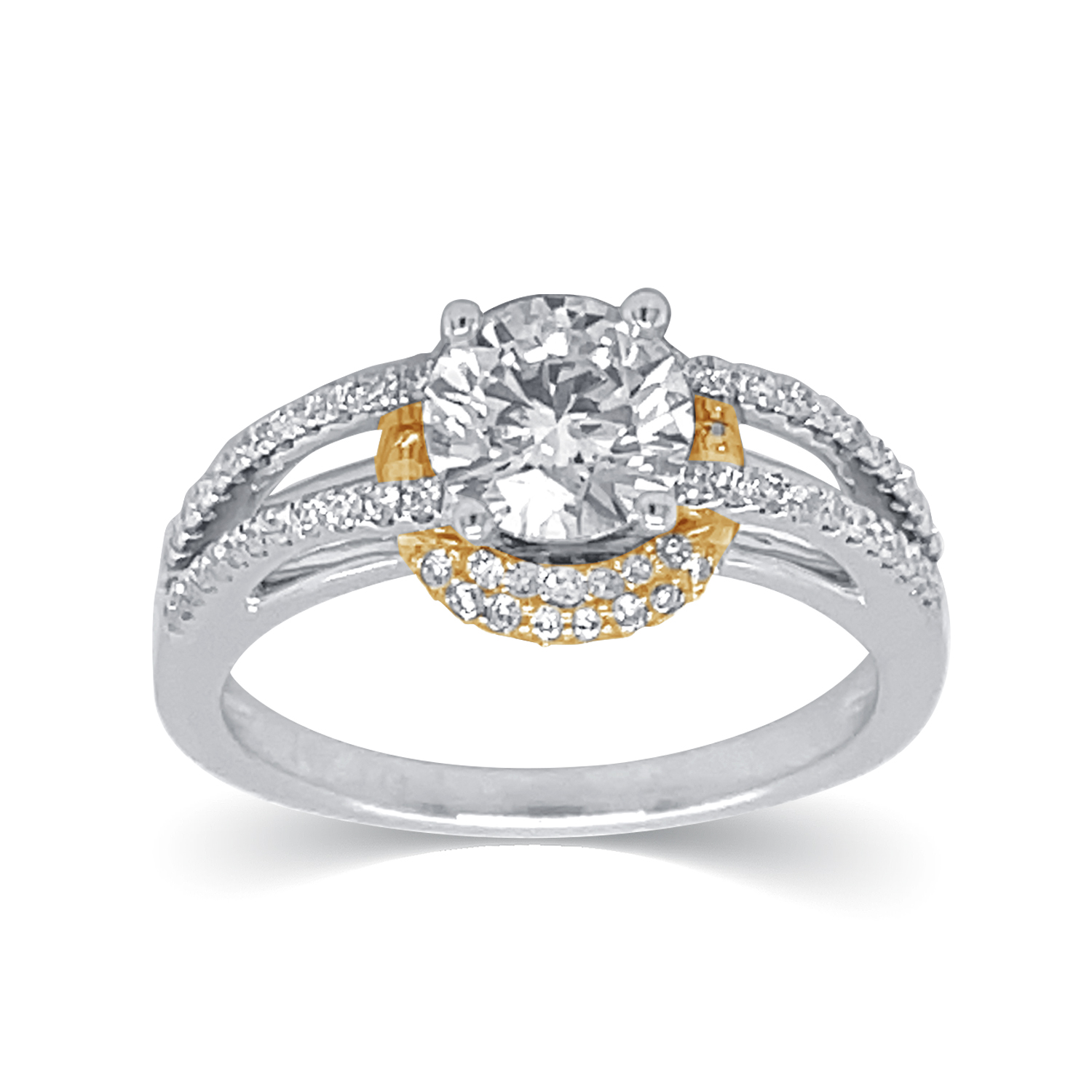 KA53306R4ELGKA53306R4ELG 14K white and yellow gold diamond ring
