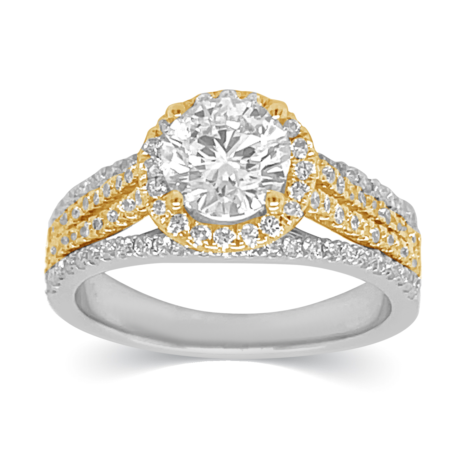 KA53308R4ELGKA53308R4ELG 14K white and yellow gold diamond ring